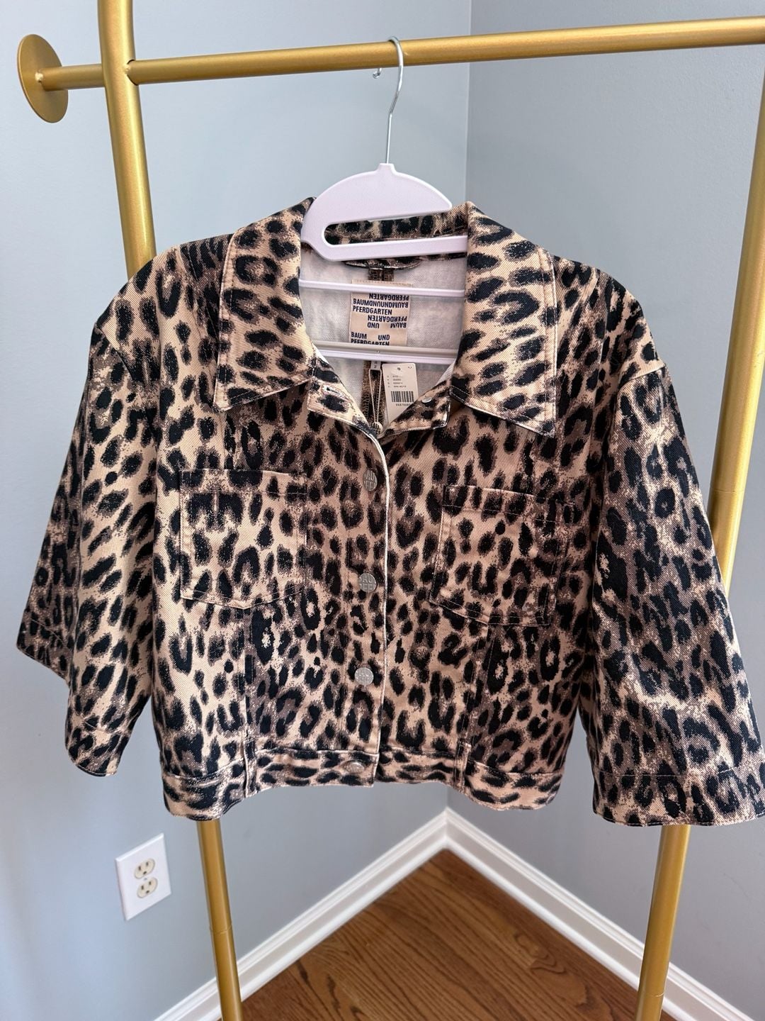 Baum Und Pferdgarten Animal Print Denim Jacket